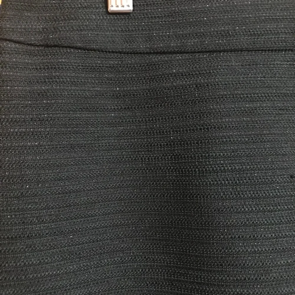 NWT Ann Taylor Factory Women's Black Metallic Pencil Skirt Size 10P